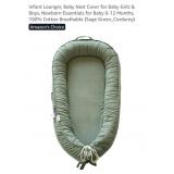 Infant Lounger, Baby Nest 0-12 Months, Sage Green