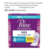 NEW 66 Ct Poise Incontinence & Postpartum Pads