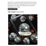 8 Pcs Large Disco Ball Set / 1 - 8", 3 - 6", 4 -
