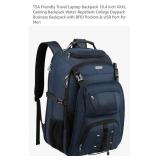 Laptop Backpack 18.4" w/ RFID Pockets & USB Port,