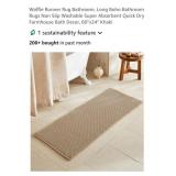 NEW 60" x 24" Bathroom Waffle Runner Rug w/