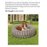 NEW 23" x 6.5" Pet Bed w/ Non-Slip Bottom, Round,