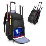 New Rolling Baseball Backpack for 4 Bats, Wheeled