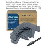 NEW 40 Pc - 32ft Edging/Landscaping Border, Grey