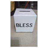 Metal " Bless" Tissue Holder