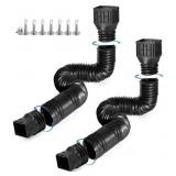 2 New  Flexible Rain Gutter Downspout Extensions