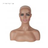 Realistic Female Mannequin Head with Shoulder