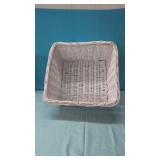 White Wicker Basket  16" x 16" x"
