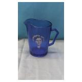 Estate.  Shirley Temple Cobalt Blue Pitcher 4"