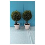 (2) Boxwood Topiaries 15 inch tall
