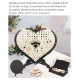 NEW Heart Shaped Wedding Guest Book Alternative,