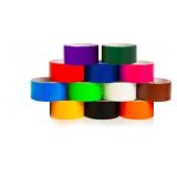 12 Assorted Colored Duct Tapes 10 Yards x 2 Inch
