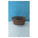 Decorative Basket with metal handles 14" wide x