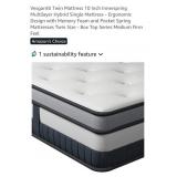 NEW 10" Twin Mattress Innerspring Hybrid w/