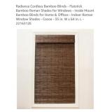 NEW 35" W x 64" L Cordless Bamboo Roman Shade-