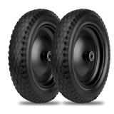 2 New Wheelbarrow Tires 4.80/4.00-8 Flat-Free