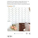 NEW STENCILITï¿½ Herringbone Simple Wall Stencil -