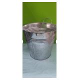 New Galvanized Planter Bucket w/ Handles, 11" T x