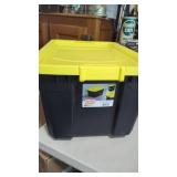 Sterilite 19 Gallon Black/ Yellow Tote