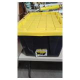 27 Gallon Black/ Yellow Tote From Estate.  No