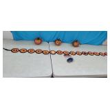 Halloween Decor- 3 light-up Pumkins & 2 Garlands,