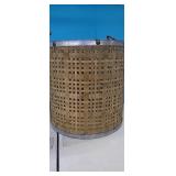 Decor Basket w/ Galvanized Edging & Handles, 15"T