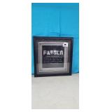 12" x 12" Wall Art w/ Black Frame, "FAMILY",