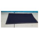 NEW 17" x 30" Door Mat, Black & Blue