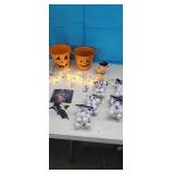 Halloween Decor, Ribbon, Small Buckets, Lights &