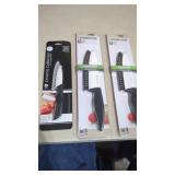 2 New Farberware 6" Ceramic  Chef Knives & new 3"