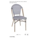 NEW Marseille Fabric Chair in White & Black/Light