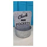 NEW Galvanized Laundry Room Decor "Check Your