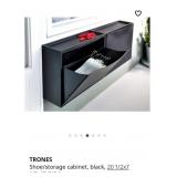 3 Pk IKEA Shoe/Storage Cabinets, Black, 20.5" x