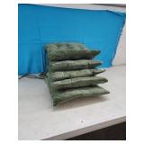 Set of 5 Tufted Indoor Chair Pads w/ Ties, 15.5"