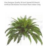 50" Artificial Silk Boston Fern Bush, Indoor