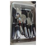 Kitchen Aid Metal Baking Pan & Kitchen Utensils.