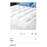 NEW Twin Size Mattress Topper - 100% Cotton,