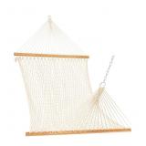 2 Person Cotton Rope Hammock w/ Chains, Natural