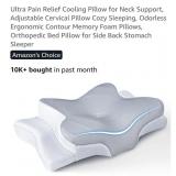 Cooling Cervical Pillow, Memory Foam, White &