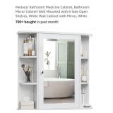 NEW Wall Cabinet w/ Mirror, White*Assembly