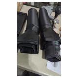 New 2 Black Rain Gutter Downspout Extensions, &