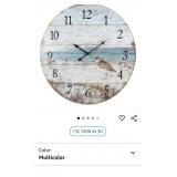 NEW 23" Wood Sand Piper Wall Clock - Rustic*has