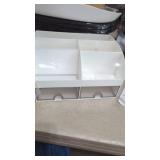 New White Desk Organizer with Drawers  keep your