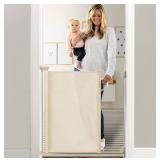 New Cream  Retractable Baby Gate, 33" Tall,