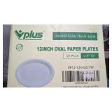 ( 125 ) 12" Oval Platter Paper PlatesGet Ready