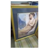 Estate.  Large Framed Angel Print 26" x 32"