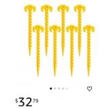 8 New Plastic Tent Pegs, Heavy Duty Tent