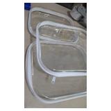 3 New Clear/Transparent Hard PVC Organizing Cases