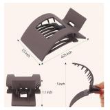 4 New Velscrun Flat Hair Claw Clips for Women