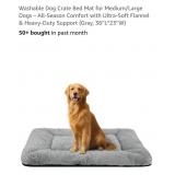 36" L x 23" W Washable Dog Crate Bed w/ Non-Slip